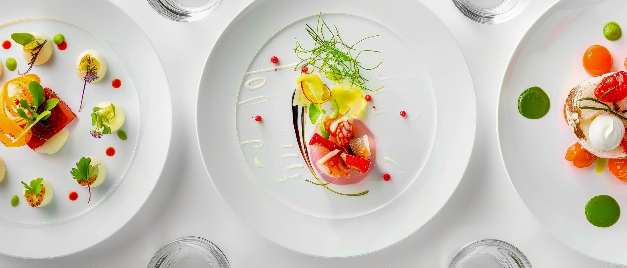 Set of plated dishes from signature workshop